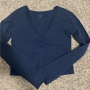 Brandy Melville Navy blue Cinched Top